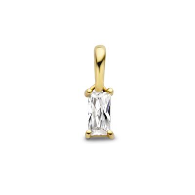 14K Geelgouden Hanger April Geboortesteen 9mm