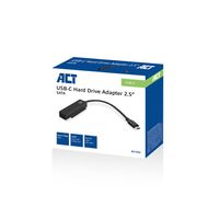 ACT AC1525 tussenstuk voor kabels USB Type-C SATA 7-pin + 15pin Zwart - thumbnail