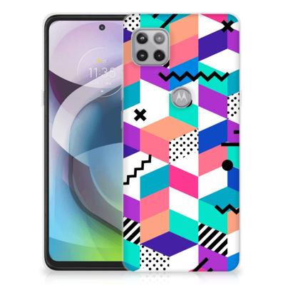 Motorola Moto G 5G | TPU Hoesje | Blokken Kleurrijk