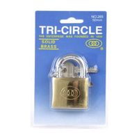 Tricircle Tri-Circle hangslot 50mm Messing, 3 sleutels, 50mm beugel, goudkleurig - thumbnail