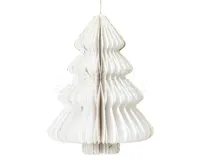 Kerstornament Papieren Kerstboom 20cm Wit