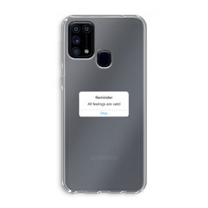 Reminder: Samsung Galaxy M31 Transparant Hoesje