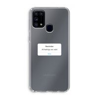 Reminder: Samsung Galaxy M31 Transparant Hoesje
