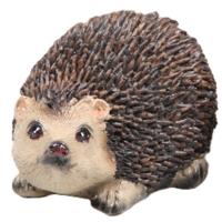 Egel tuin beeldje - voor binnen/buiten - 10 x 7 x 6 cm - dieren tuinbeelden - snuitje recht