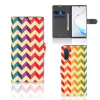 Samsung Galaxy Note 10 | Telefoon Hoesje | Zigzag Multi Color | Portemonnee hoesje