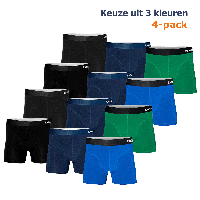 Apollo Boxershorts Heren Bamboo Basic Zwart 4-pack-XXL