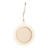 Creativ Company Houten ronde lijst hanger 8cm, 24st.