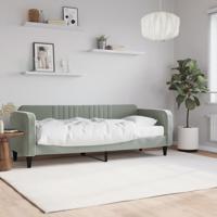 Slaapbank met matras 80x200 cm fluweel lichtgrijs