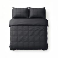 Sleeptime Check Pintuck Zwart 240 x 200/220 cm