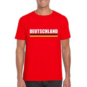 Rood Duitsland supporter t-shirt voor heren