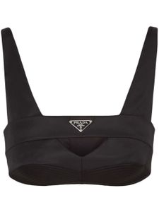 Prada brassière Re-Nylon à logo triangulaire - Noir