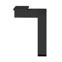 Zwarte design hoek meubelpoot 30 cm - thumbnail