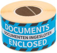 Rillprint etiketten Documenten ingesloten, ft 46 x 125 mm, rol van 250 stuks - thumbnail