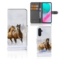 Samsung Galaxy M54 | Telefoonhoesje | Met pasjeshouder | Paarden