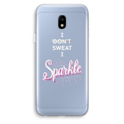 Sparkle quote: Samsung Galaxy J3 (2017) Transparant Hoesje