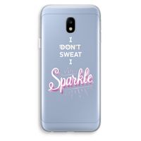 Sparkle quote: Samsung Galaxy J3 (2017) Transparant Hoesje