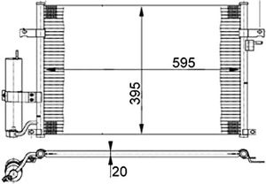 Condensor, airconditioning AC384000S