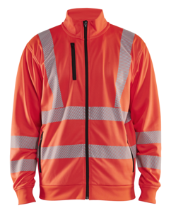 Blåkläder High-Vis Sweatshirt met rits 35632538 | High-Vis Rood | Maat 3XL - 7330509832325