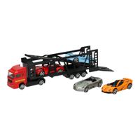Die-cast Transporter met 4 metalen auto&apos;s