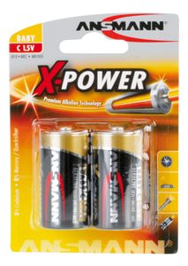 Ansmann X-Power Alkaline batterij baby C / LR14 | 2 stuks - 5015623 - 5015623