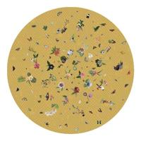 Moooi Carpets Garden of Eden Round Netting vloerkleed 250 wol geel