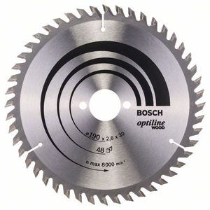 Bosch Accessoires Cirkelzaagblad Optiline Wood 190x30x2,6 mm, 48 1st - 2608640617