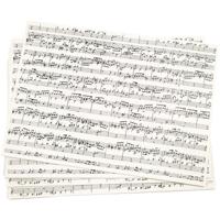 Creativ Company Kraft papier met print, muzieknoten, a4, vel 210x297 mm, 100 gr, 10 vel/ 1 doos