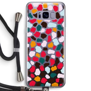 Colored Giraffe: Samsung Galaxy S8 Plus Transparant Hoesje met koord