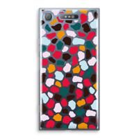 Colored Giraffe: Sony Xperia XZ1 Transparant Hoesje - thumbnail