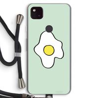 Spiegelei: Pixel 4a 5G Transparant Hoesje met koord Spiegelei: Pixel 4a 5G Transparant Hoesje met koord
