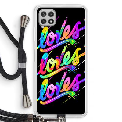 Loves: Samsung Galaxy A22 4G Transparant Hoesje met koord