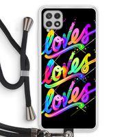 Loves: Samsung Galaxy A22 4G Transparant Hoesje met koord