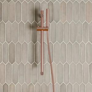 Glijstang set SaniClear Copper | 60 cm | Incl.Handdouche en Doucheslang | Geborsteld koper