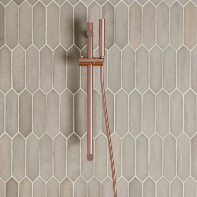 Glijstang set SaniClear Copper | 60 cm | Incl.Handdouche en Doucheslang | Geborsteld koper