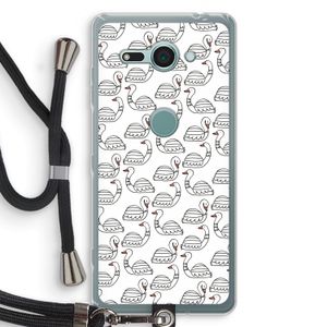 Zwanen: Sony Xperia XZ2 Compact Transparant Hoesje met koord