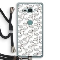 Zwanen: Sony Xperia XZ2 Compact Transparant Hoesje met koord