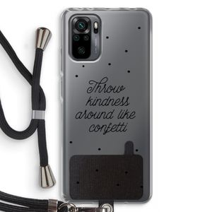 Confetti: Xiaomi Redmi Note 10 Pro Transparant Hoesje met koord