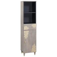 Dressoir met lade Grijs 38 x 33.5 x 160 cm Massief mangohout