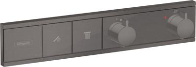 Hansgrohe RainSelect thermostaat inbouw voor 2 functies, Brushed Black Chrome