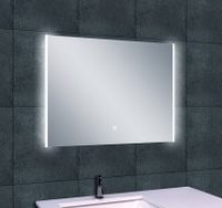 Badkamerspiegel Duo | 80x60 cm | Rechthoekig | Directe en indirecte LED verlichting | Touch button | Met verwarming