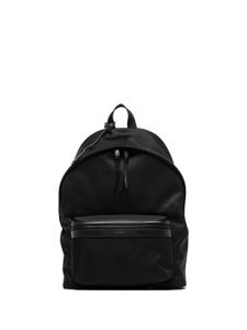 Saint Laurent sac à dos City à bords en cuir - Noir