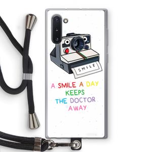 Smile: Samsung Galaxy Note 10 Transparant Hoesje met koord