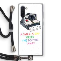 Smile: Samsung Galaxy Note 10 Transparant Hoesje met koord
