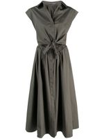 Lorena Antoniazzi robe mi-longue à détail de laçage - Gris