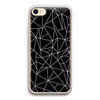 Geometrische lijnen wit: iPhone 7 Transparant Hoesje