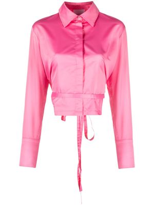 Patou chemise crop à détails de découpes - Rose