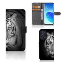 OPPO Reno 6 Pro Plus 5G | Telefoonhoesje | Met pasjeshouder | Tijger
