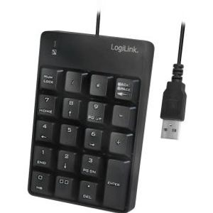 LogiLink ID0184 numeriek toetsenbord Notebook Zwart