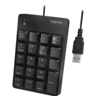 LogiLink ID0184 numeriek toetsenbord Notebook Zwart