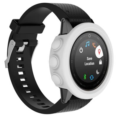 Effen kleur siliconen horloge beschermhoes voor de Garmin 5 / 5S / 5X(White)